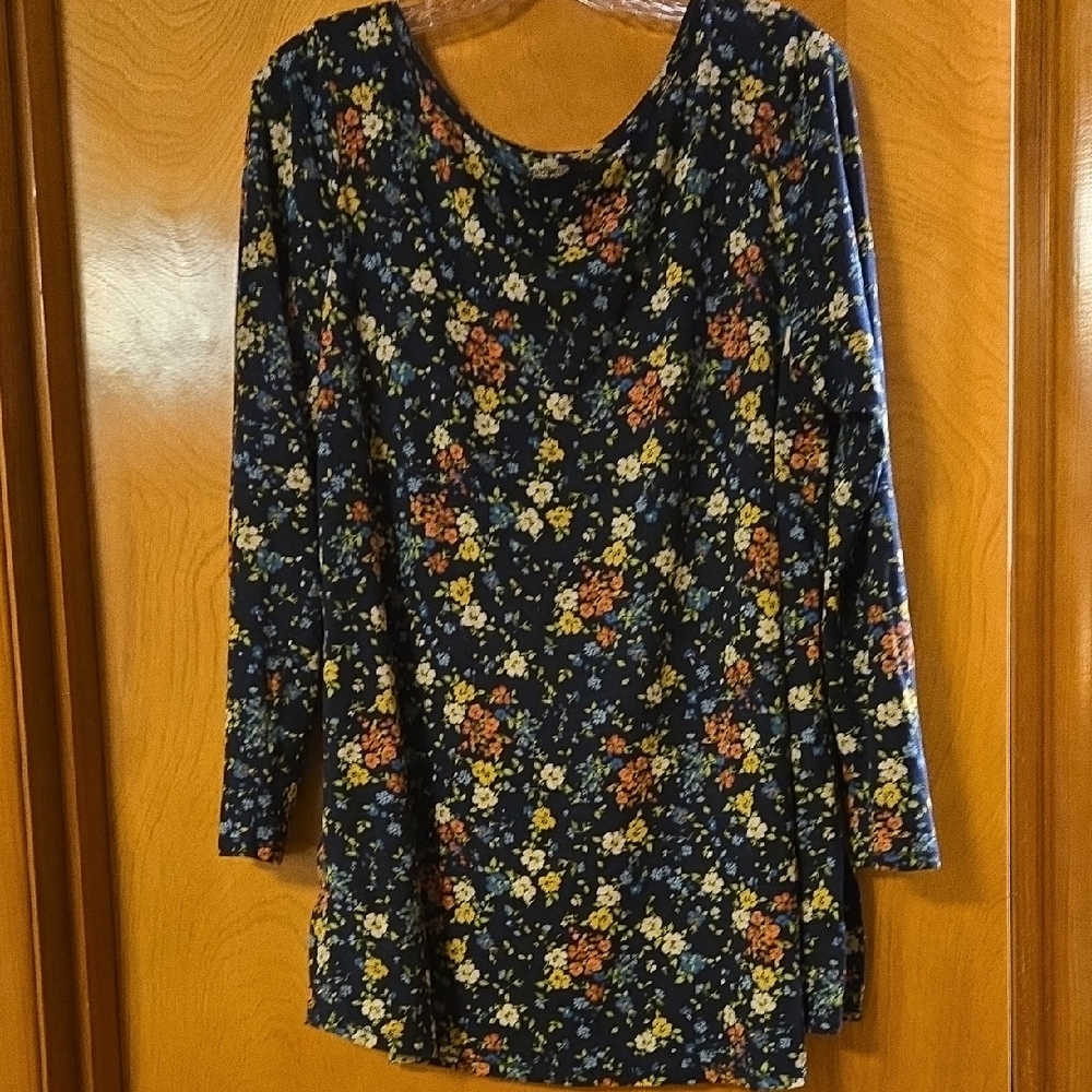 J. Jill Floral Long Sleeve Tunic Top